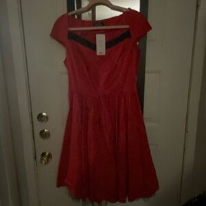 Elegant Red Midi Dress